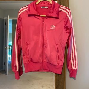 Pink Adidas original zip up jacket.